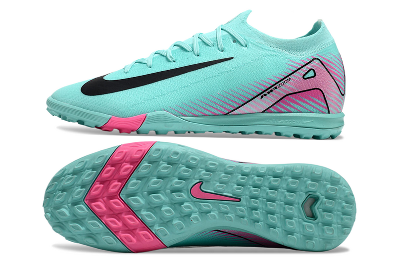 CHUTEIRA NIKE MERCURIAL AIR ZOOM VAPOR 16 ELITE SOCIETY - AZUL E ROSA