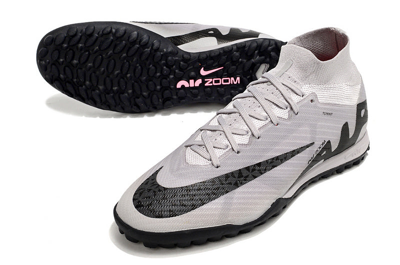 CHUTEIRA NIKE MERCURIAL AIR ZOOM SUPERFLY 9 ELITE SOCIETY "RESING GEM" - CINZA