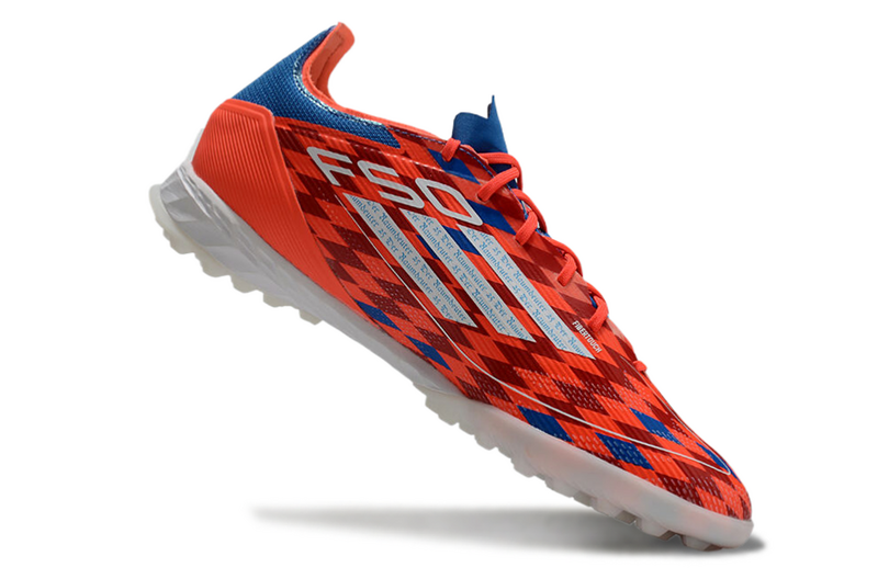 CHUTEIRA ADIDAS F50 SOCIETY - VERMELHA E AZUL