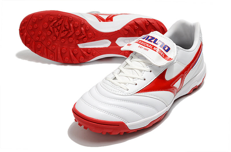 CHUTEIRA MIZUNO MORELIA II SOCIETY - BRANCA E VERMELHA