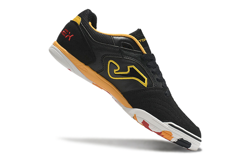 CHUTEIRA JOMA TOP FLEX FUTSAL - PRETA E AMARELA
