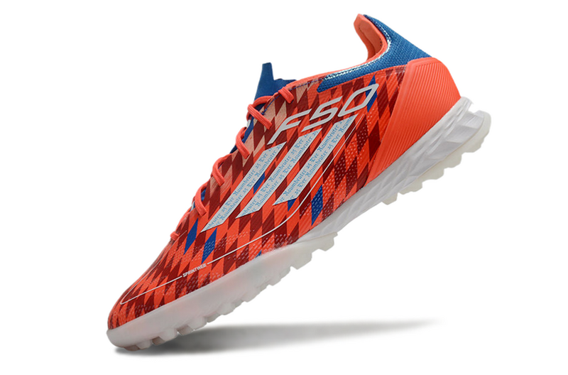 CHUTEIRA ADIDAS F50 SOCIETY - VERMELHA E AZUL