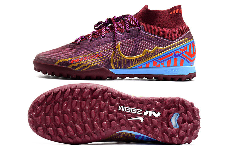 CHUTEIRA NIKE MERCURIAL AIR ZOOM SUPERFLY 9 ELITE SOCIETY "MBAPPE" - ROXA