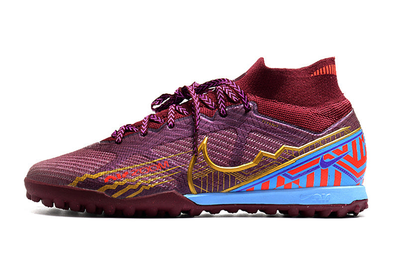 CHUTEIRA NIKE MERCURIAL AIR ZOOM SUPERFLY 9 ELITE SOCIETY "MBAPPE" - ROXA