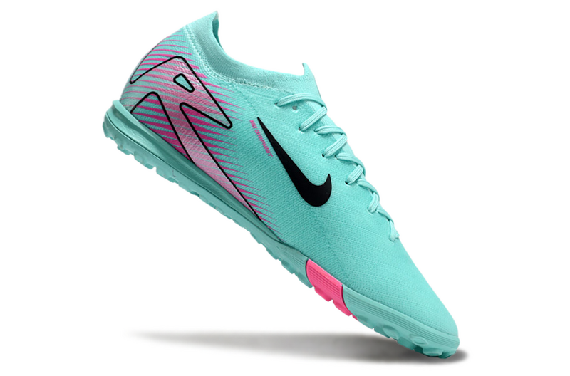 CHUTEIRA NIKE MERCURIAL AIR ZOOM VAPOR 16 ELITE SOCIETY - AZUL E ROSA