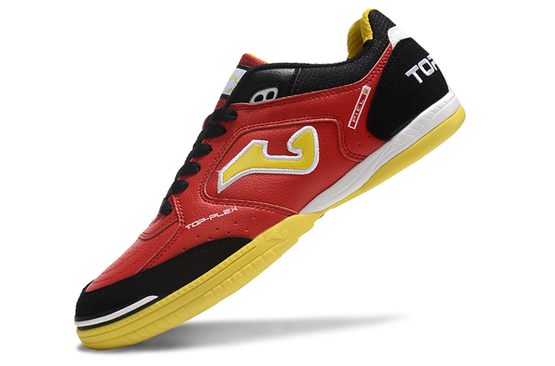 CHUTEIRA JOMA TOP FLEX FUTSAL - PRETA E VERMELHA