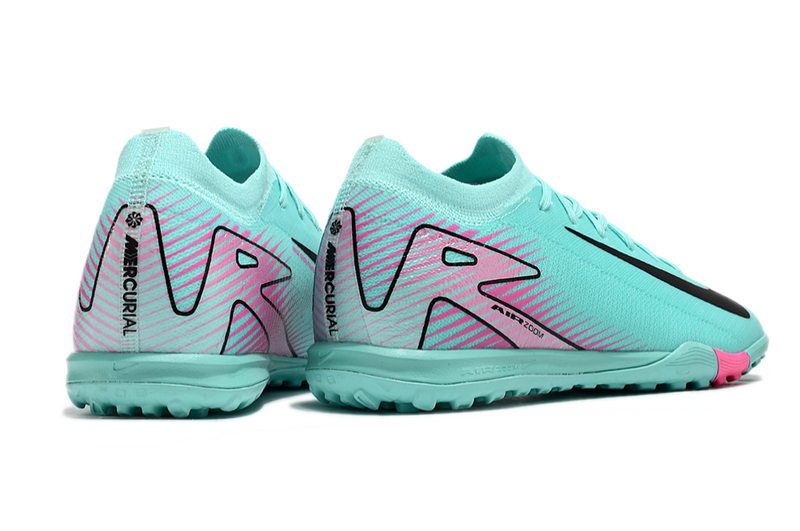 CHUTEIRA NIKE MERCURIAL AIR ZOOM VAPOR 16 ELITE SOCIETY - AZUL E ROSA