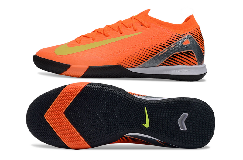 CHUTEIRA NIKE AIR ZOOM MERCURIAL VAPOR 16 ELITE FUTSAL - LARANJA E PRETA