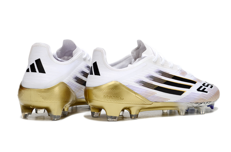 CHUTEIRA ADIDAS F50 ELITE CAMPO - BRANCA E DOURADA