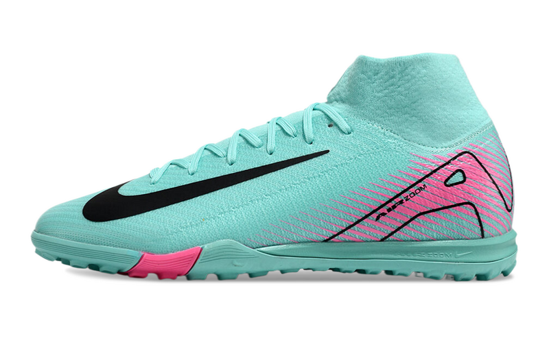 CHUTEIRA NIKE MERCURIAL AIR ZOOM SUPERFLY 10 ELITE SOCIETY - AZUL E ROSA