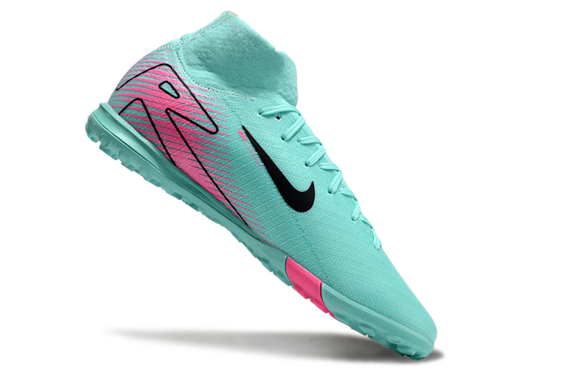 CHUTEIRA NIKE MERCURIAL AIR ZOOM SUPERFLY 10 ELITE SOCIETY - AZUL E ROSA