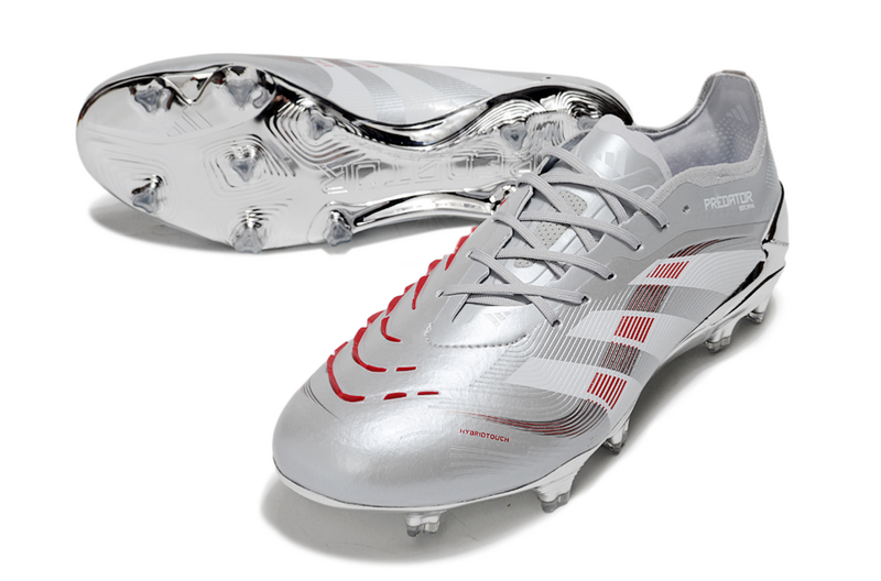 ADIDAS PREDATOR 25 ELITE CAMPO BELLINGHAM - CINZA E VERMELHA
