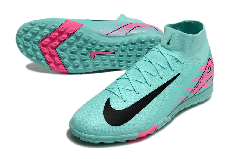 CHUTEIRA NIKE MERCURIAL AIR ZOOM SUPERFLY 10 ELITE SOCIETY - AZUL E ROSA