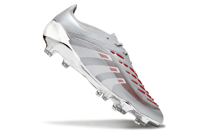 ADIDAS PREDATOR 25 ELITE CAMPO BELLINGHAM - CINZA E VERMELHA