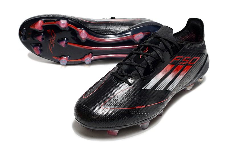 CHUTEIRA ADIDAS F50 ELITE CAMPO - PRETA E VERMELHA