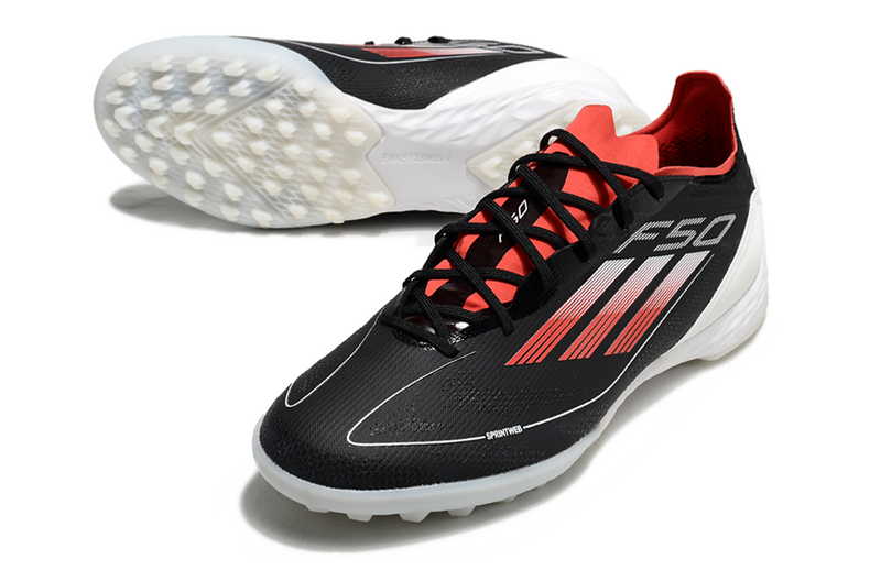 CHUTEIRA ADIDAS F50 SOCIETY - PRETA E VERMELHA