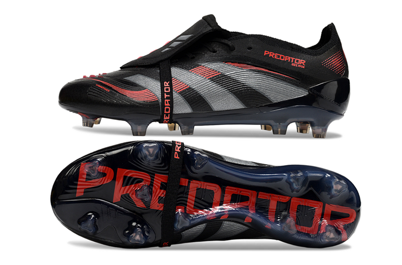 ADIDAS PREDATOR 25 FT ELITE CAMPO - PRETA E VERMELHA