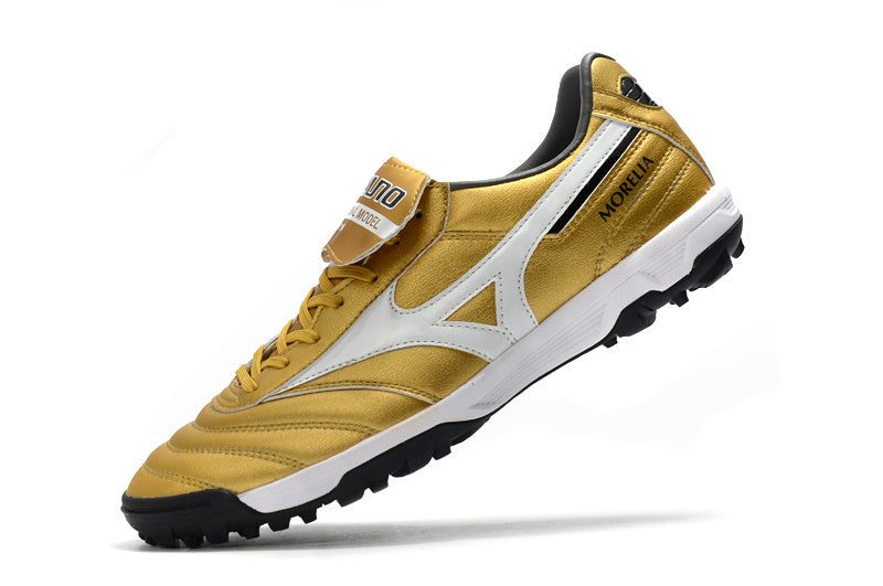 CHUTEIRA MIZUNO MORELIA II SOCIETY - DOURADA E BRANCA