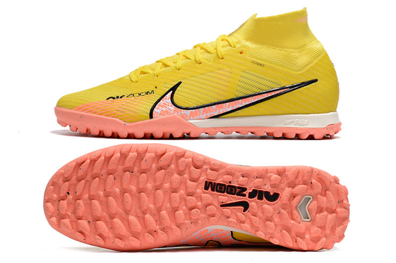 CHUTEIRA NIKE MERCURIAL AIR ZOOM SUPERFLY 9 ELITE SOCIETY "LUCENT" - AMARELA