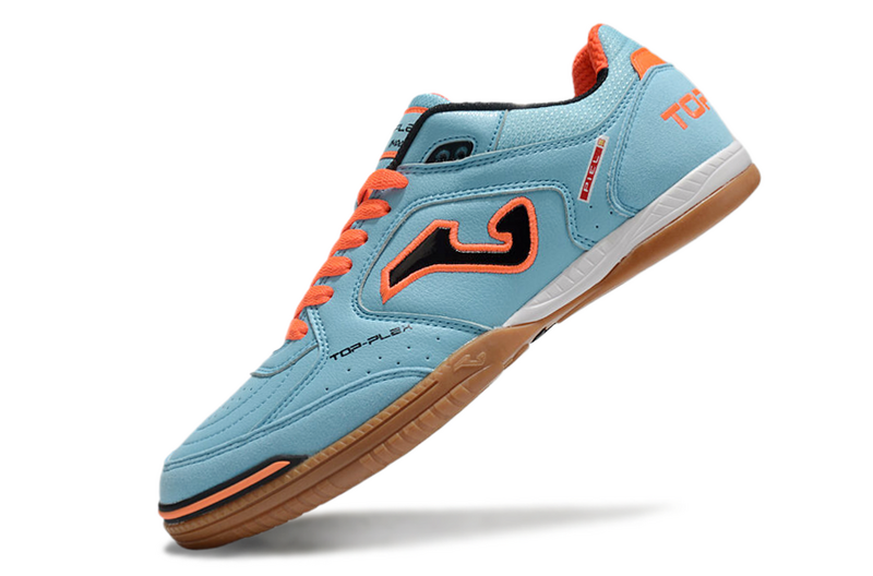 CHUTEIRA JOMA TOP FLEX FUTSAL - AZUL E LARANJA
