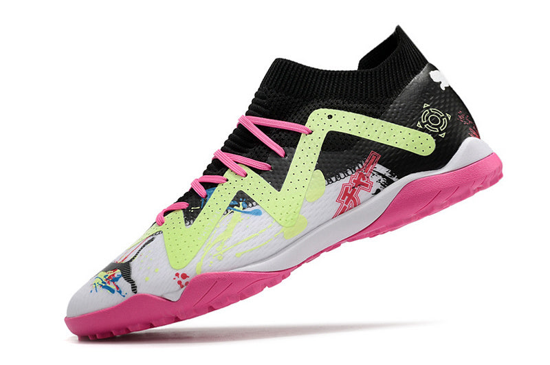 CHUTEIRA PUMA FUTURE ULTIMATE SOCIETY "POWERCAT" - PRETA, ROSA E BRANCA