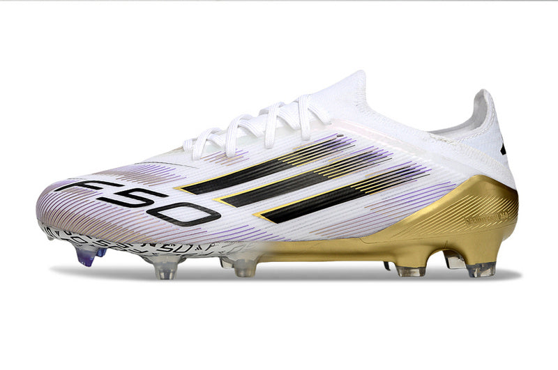 ADIDAS F50.1 ELITE CAMPO - BRANCA E DOURADA
