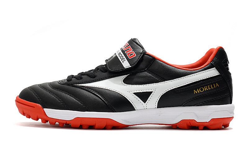 CHUTEIRA MIZUNO MORELIA II SOCIETY - PREATA, BRANCA E VERMELHA
