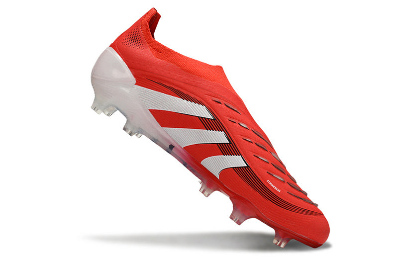 ADIDAS PREDATOR 25 LACELESS ELITE CAMPO "PURE VICTORY" - VERMELHA E BRANCA