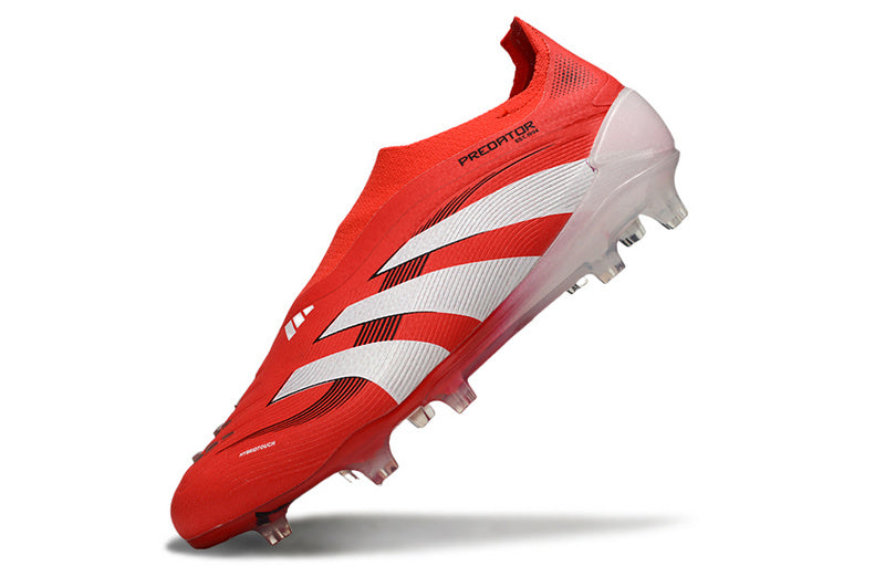 ADIDAS PREDATOR 25 LACELESS ELITE CAMPO "PURE VICTORY" - VERMELHA E BRANCA