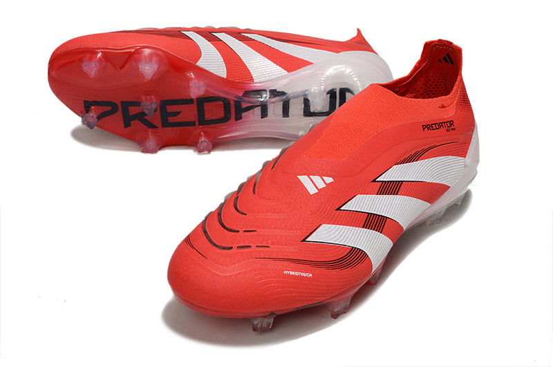 ADIDAS PREDATOR 25 LACELESS ELITE CAMPO "PURE VICTORY" - VERMELHA E BRANCA