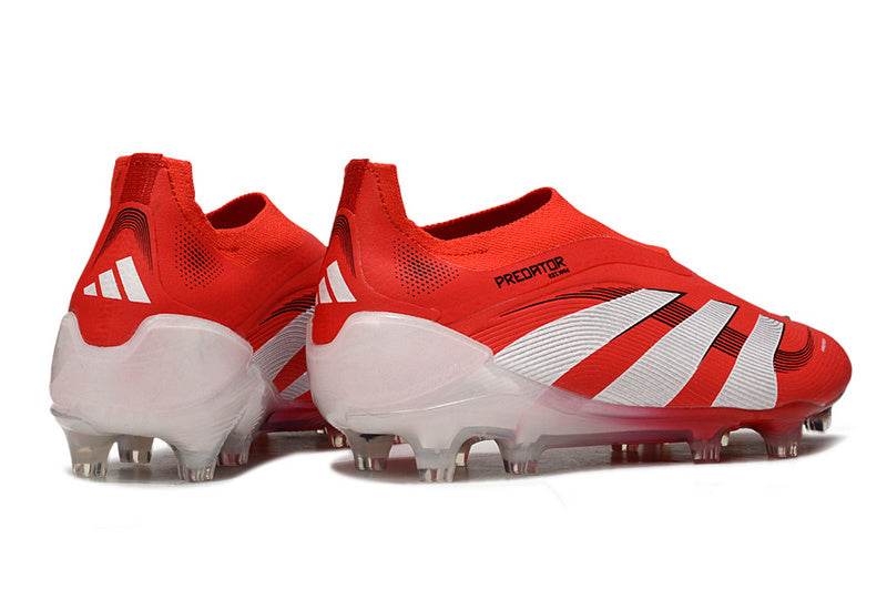 ADIDAS PREDATOR 25 LACELESS ELITE CAMPO "PURE VICTORY" - VERMELHA E BRANCA