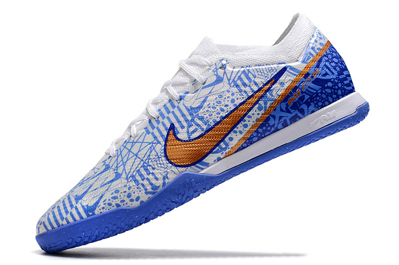 CHUTEIRA NIKE AIR ZOOM MERCURIAL VAPOR 15 ELITE FUTSAL "CR7" - AZUL E BRANCA