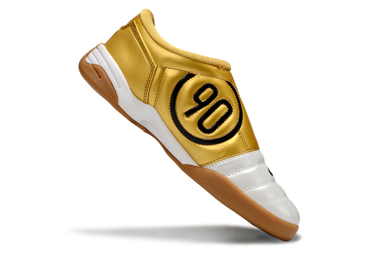 CHUTEIRA NIKE TOTAL 90 III FUTSAL - BRANCA E DOURADA