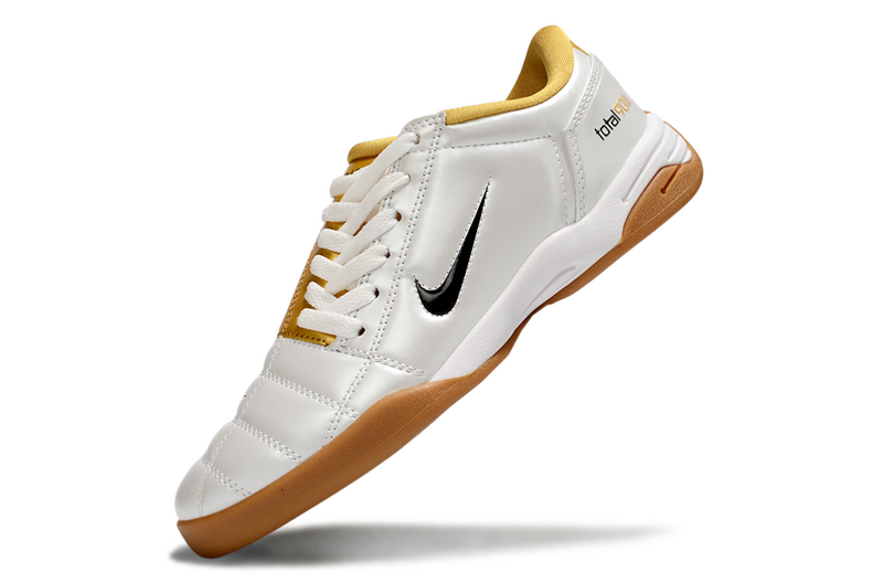 CHUTEIRA NIKE TOTAL 90 III FUTSAL - BRANCA E DOURADA