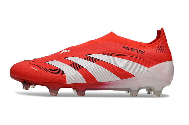 ADIDAS PREDATOR 25 LACELESS ELITE CAMPO "PURE VICTORY" - VERMELHA E BRANCA