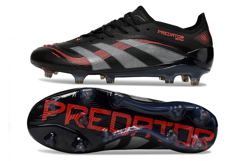 ADIDAS PREDATOR 25 ELITE CAMPO - PRETA E VERMELHA
