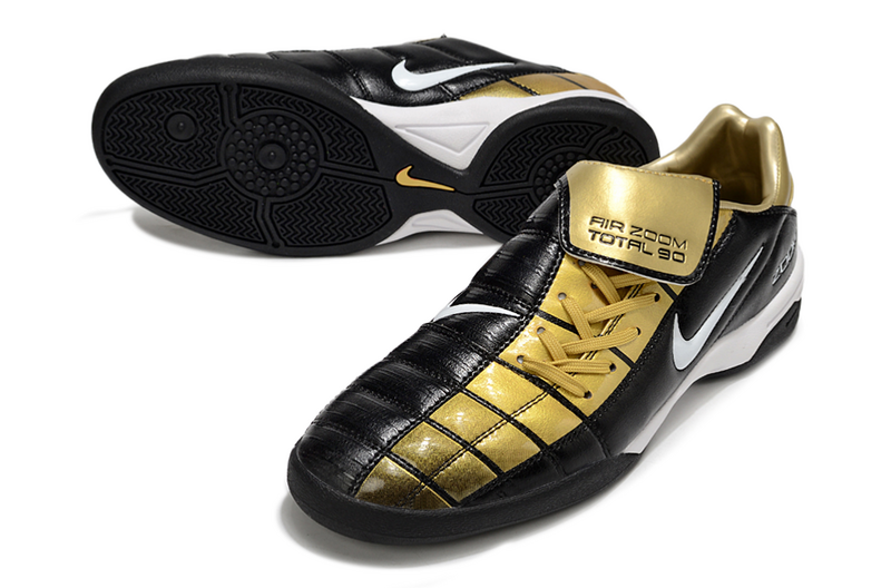 CHUTEIRA NIKE AIR ZOOM TOTAL 90 III FUTSAL - PRETA E DOURADA