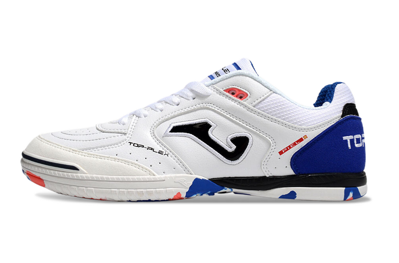 CHUTEIRA JOMA TOP FLEX FUTSAL - BRANCA E AZUL
