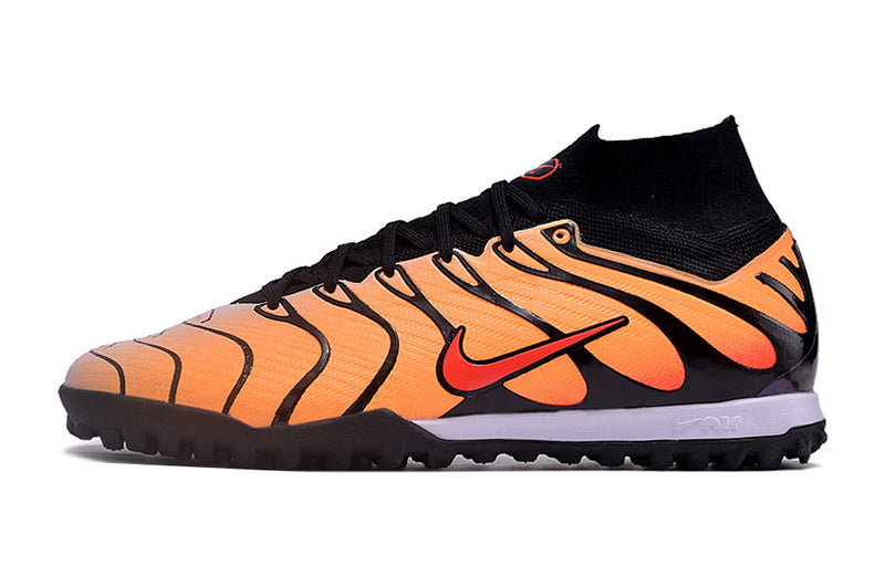 CHUTEIRA NIKE MERCURIAL AIR ZOOM SUPERFLY 9 ELITE SOCIETY "AIR MAX PIMENTO" - LARANJA