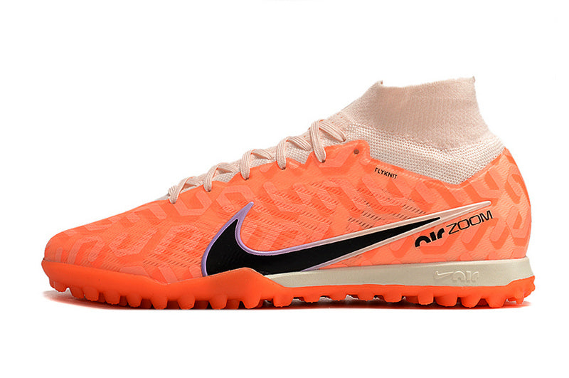 CHUTEIRA NIKE MERCURIAL AIR ZOOM SUPERFLY 9 ELITE SOCIETY "UNITED" - LARANJA