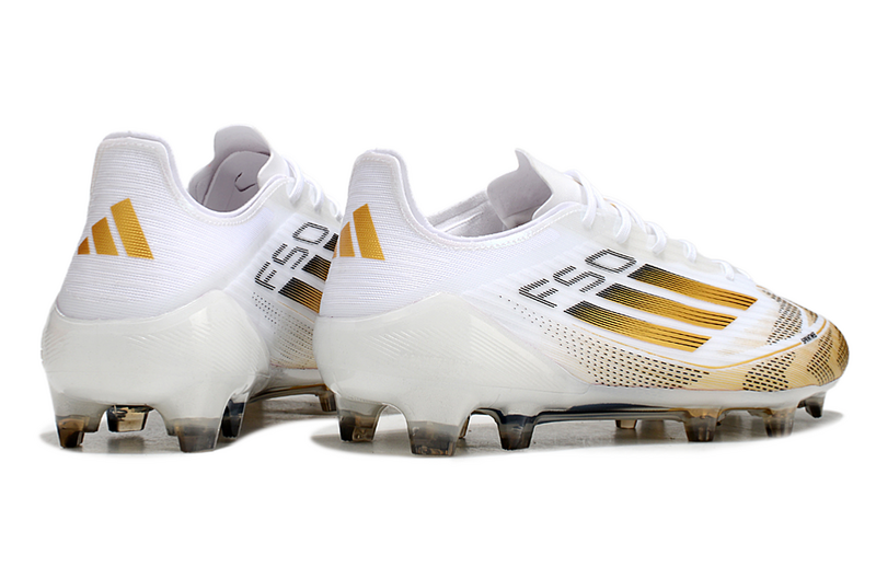 CHUTEIRA ADIDAS F50 ELITE CAMPO - BRANCA E AMARELA