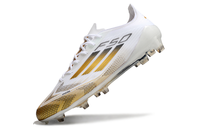CHUTEIRA ADIDAS F50 ELITE CAMPO - BRANCA E AMARELA