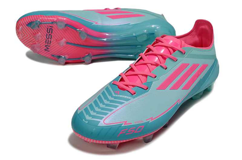 CHUTEIRA ADIDAS F50 ELITE CAMPO "LA VIDA TROPICAL" MESSI - AZUL E ROSA