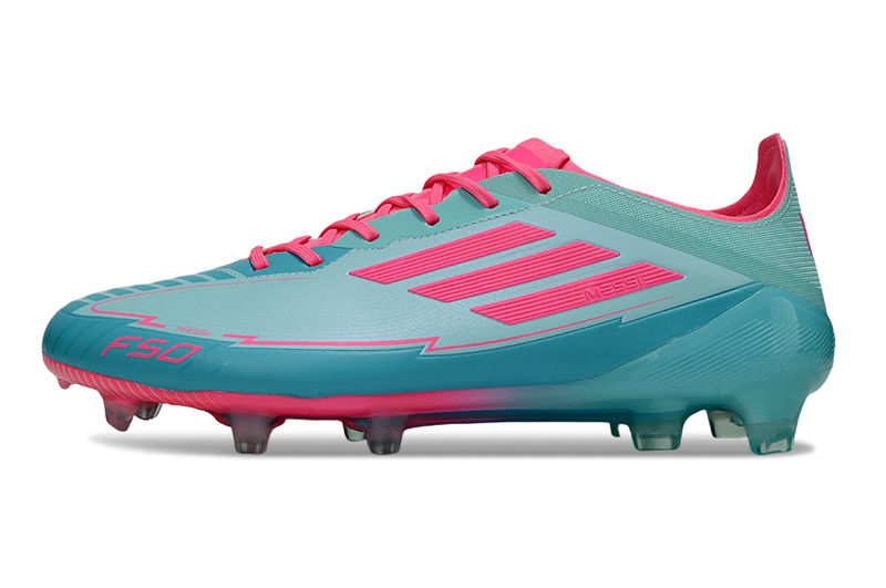 CHUTEIRA ADIDAS F50 ELITE CAMPO "LA VIDA TROPICAL" MESSI - AZUL E ROSA